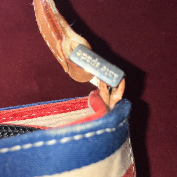 KATE SPADE Host Pick made in Italy vintage Sid Striped Uptown Park Canvas  Bag - Picture 7 of 10